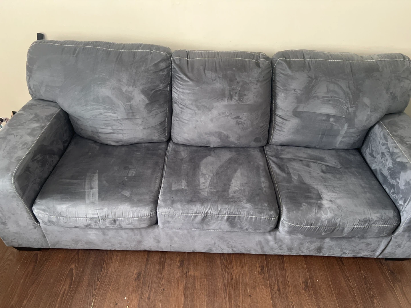 Grey Suede Sofa