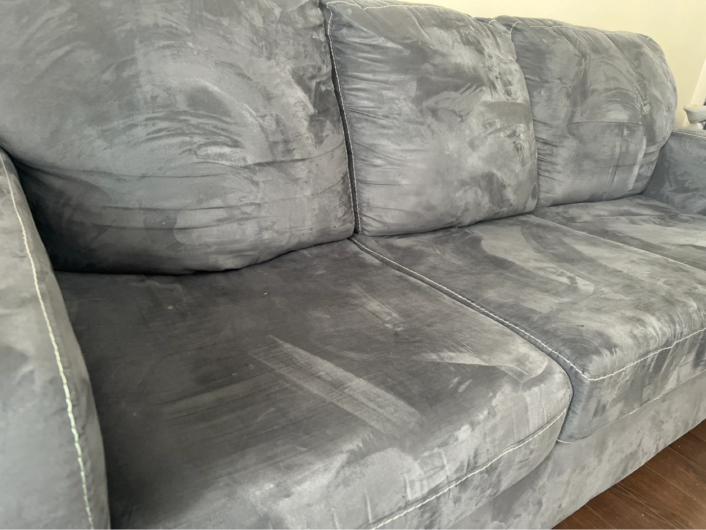 Grey Suede Sofa - photo 4