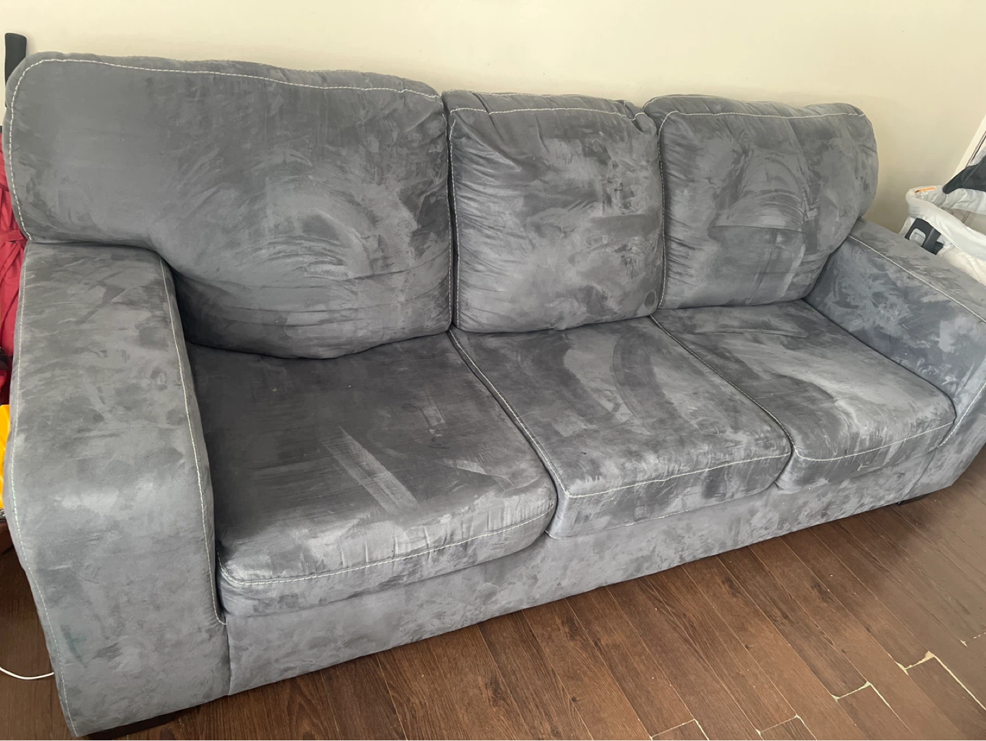 Grey Suede Sofa - photo 2