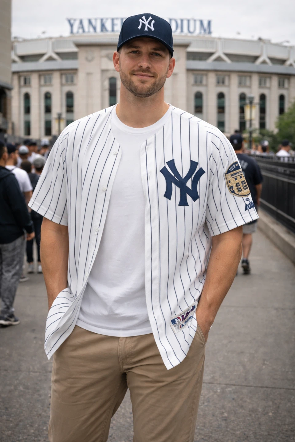 Majestic New York Yankees Pinstripe Jersey #62 - photo 4
