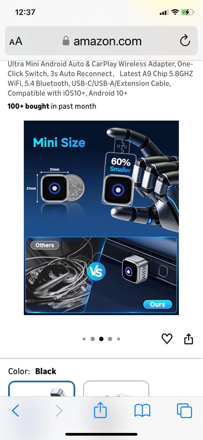 Ultra Mini Wireless Android Auto & CarPlay Adapter - photo 4
