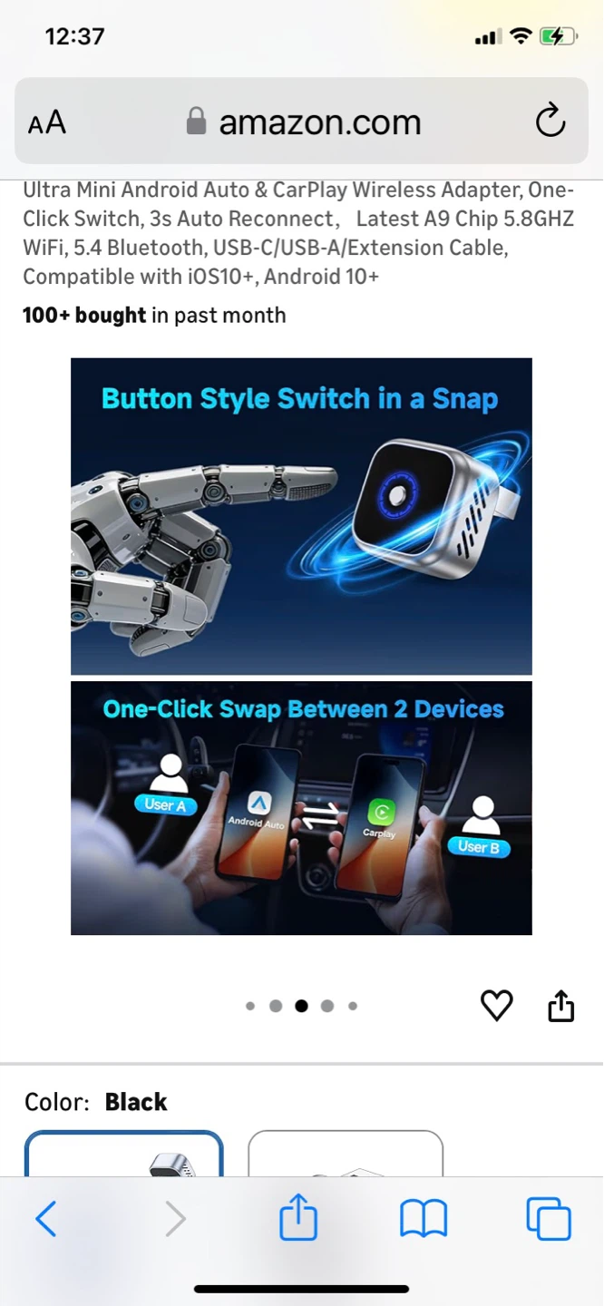 Ultra Mini Wireless Android Auto & CarPlay Adapter - photo 2