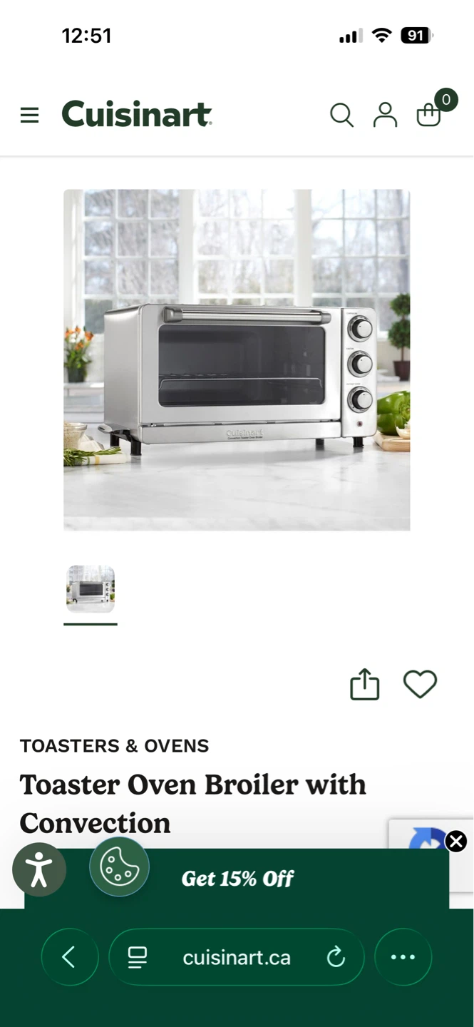 Cuisinart Toaster Oven Broiler with Convection