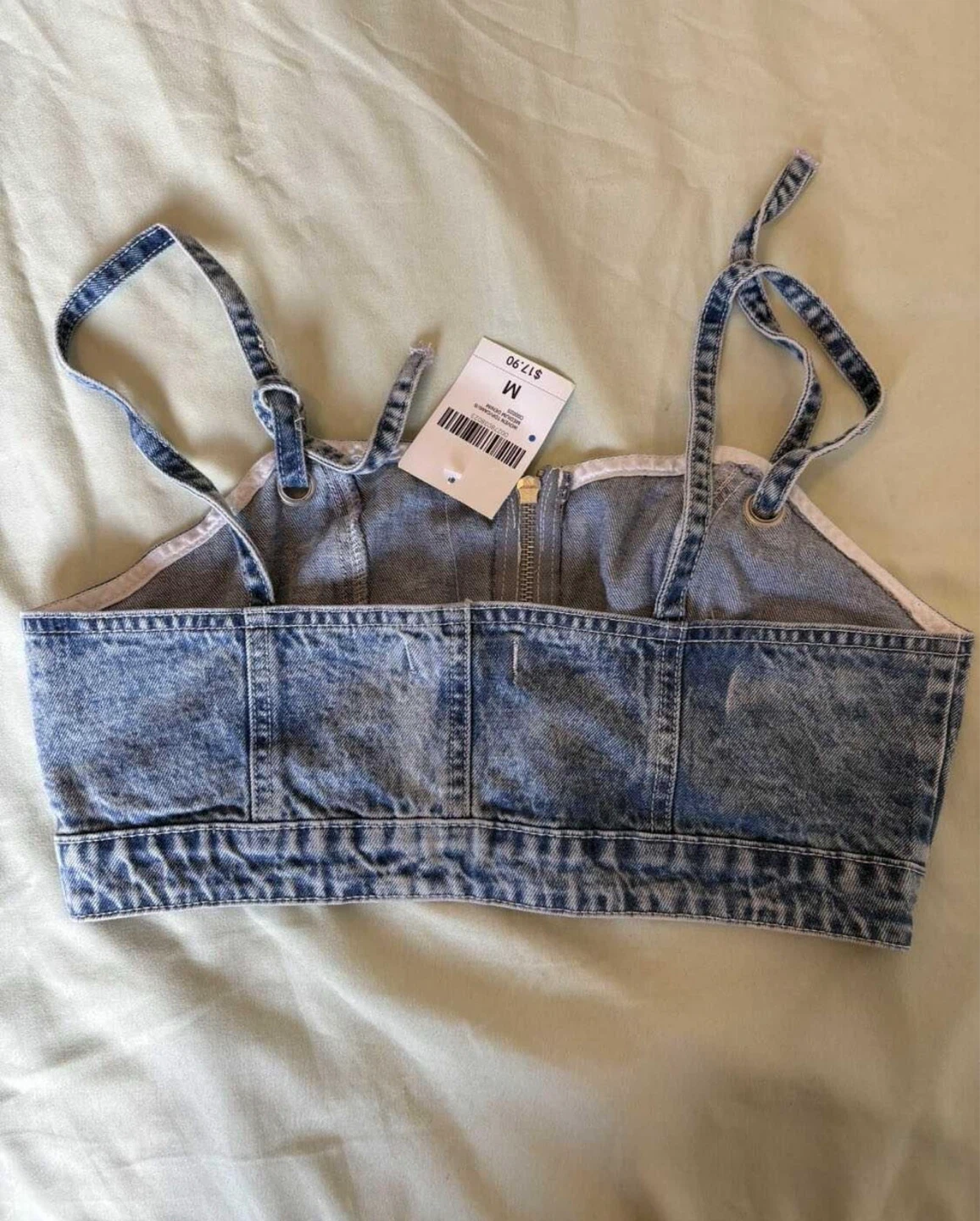 Denim Crop Top - Size M - photo 2
