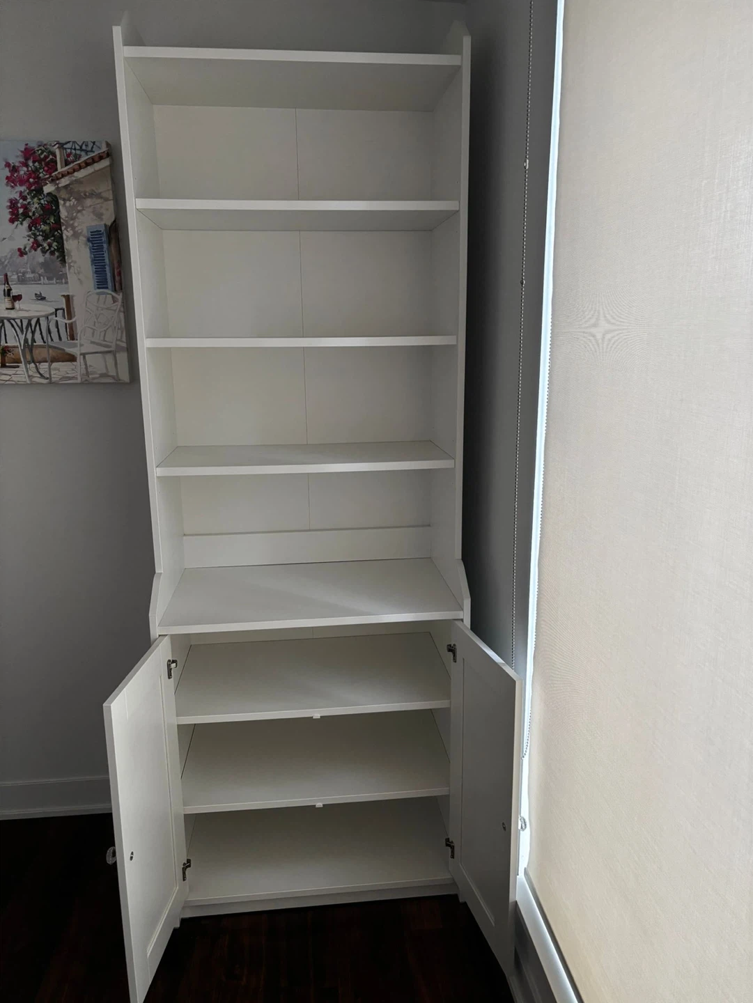 IKEA HAUGA High Cabinet with Doors & crystal knobs, White - photo 3