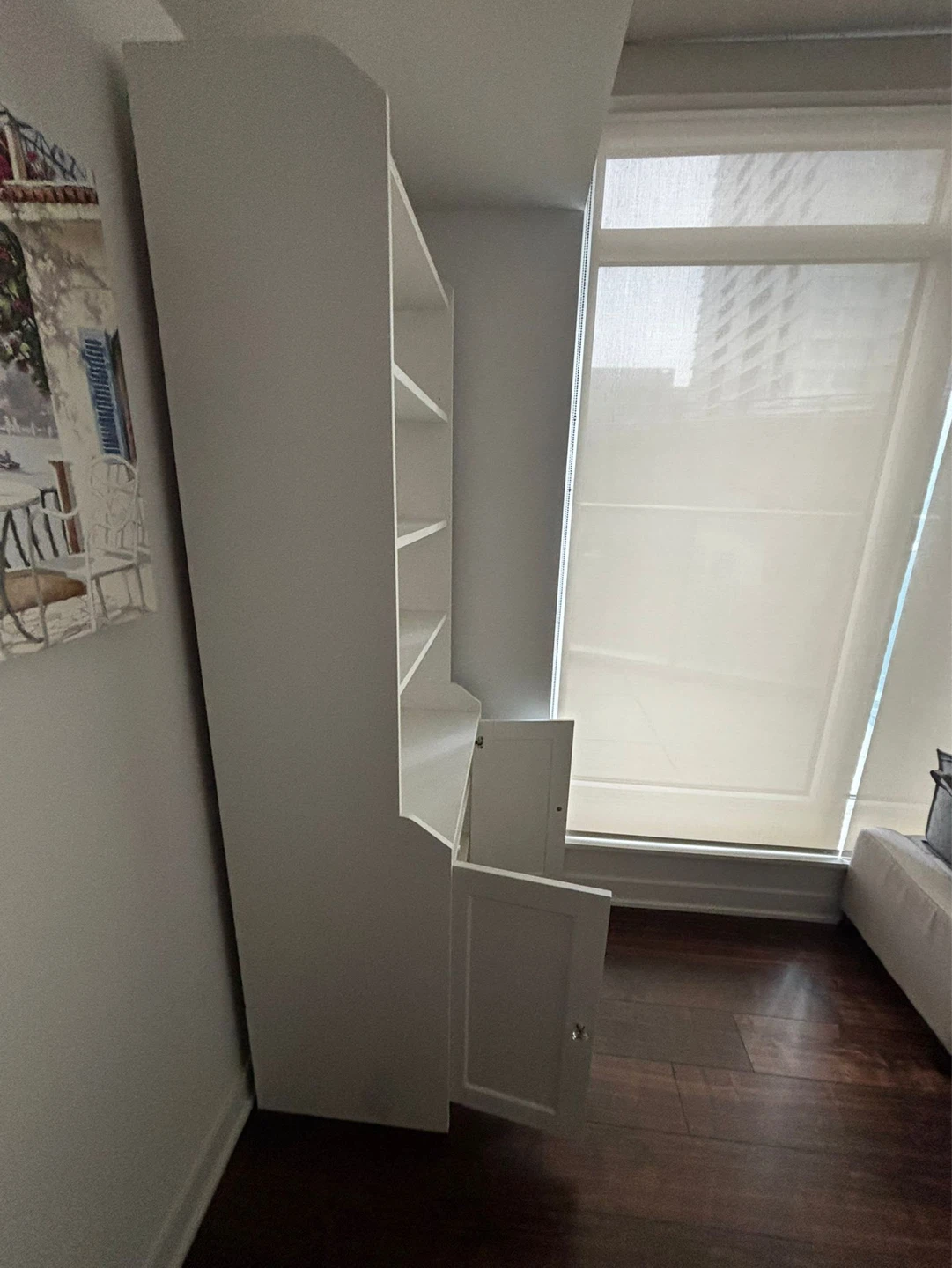 IKEA HAUGA High Cabinet with Doors & crystal knobs, White - photo 4