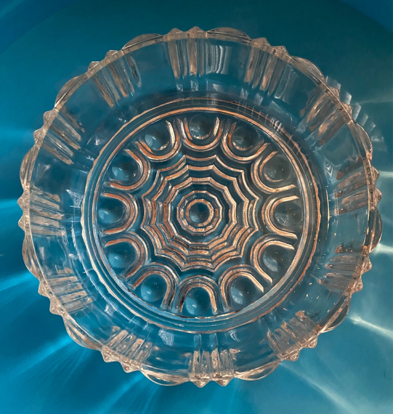 Vintage Glass Decorative Bowl