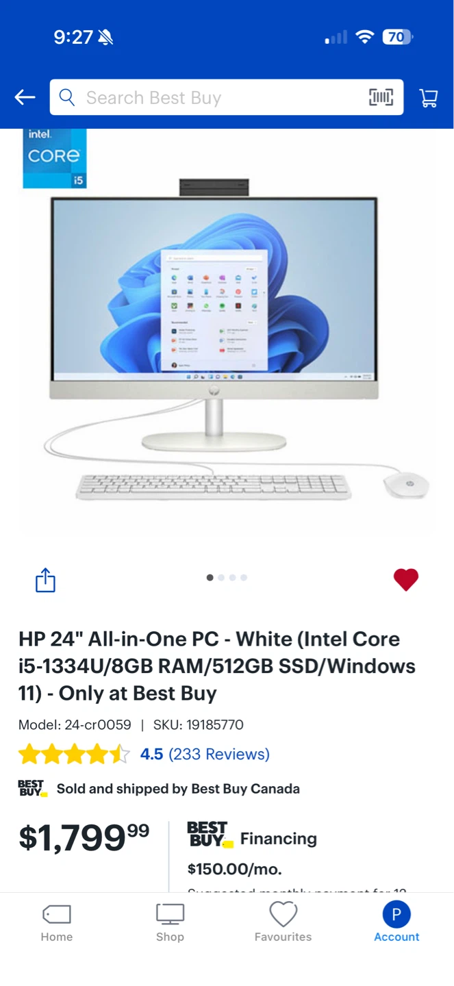 HP 24” All-in-One PC – Like New (Only 1 Month Use)