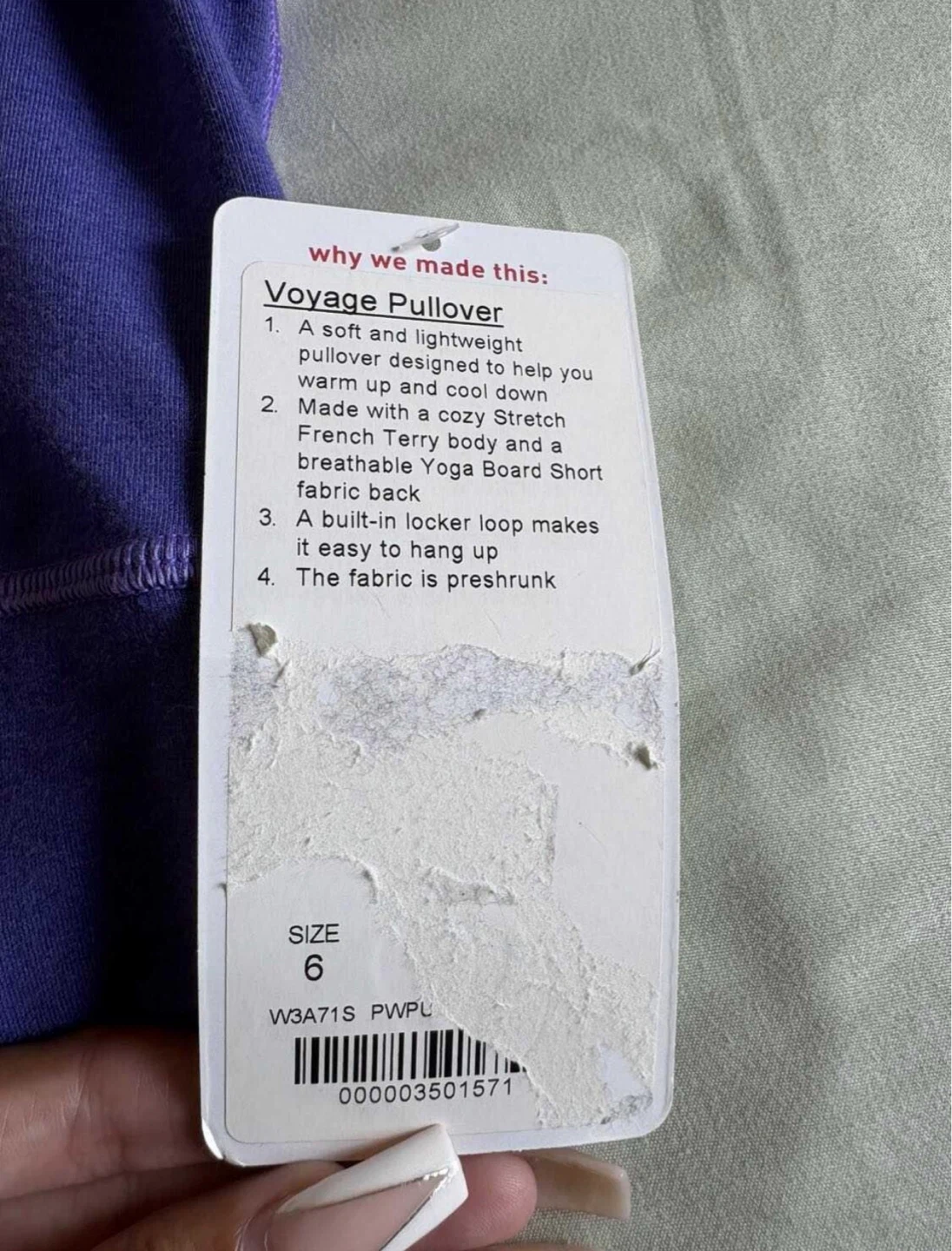 Lululemon Voyage Pullover- Size 6 - photo 4