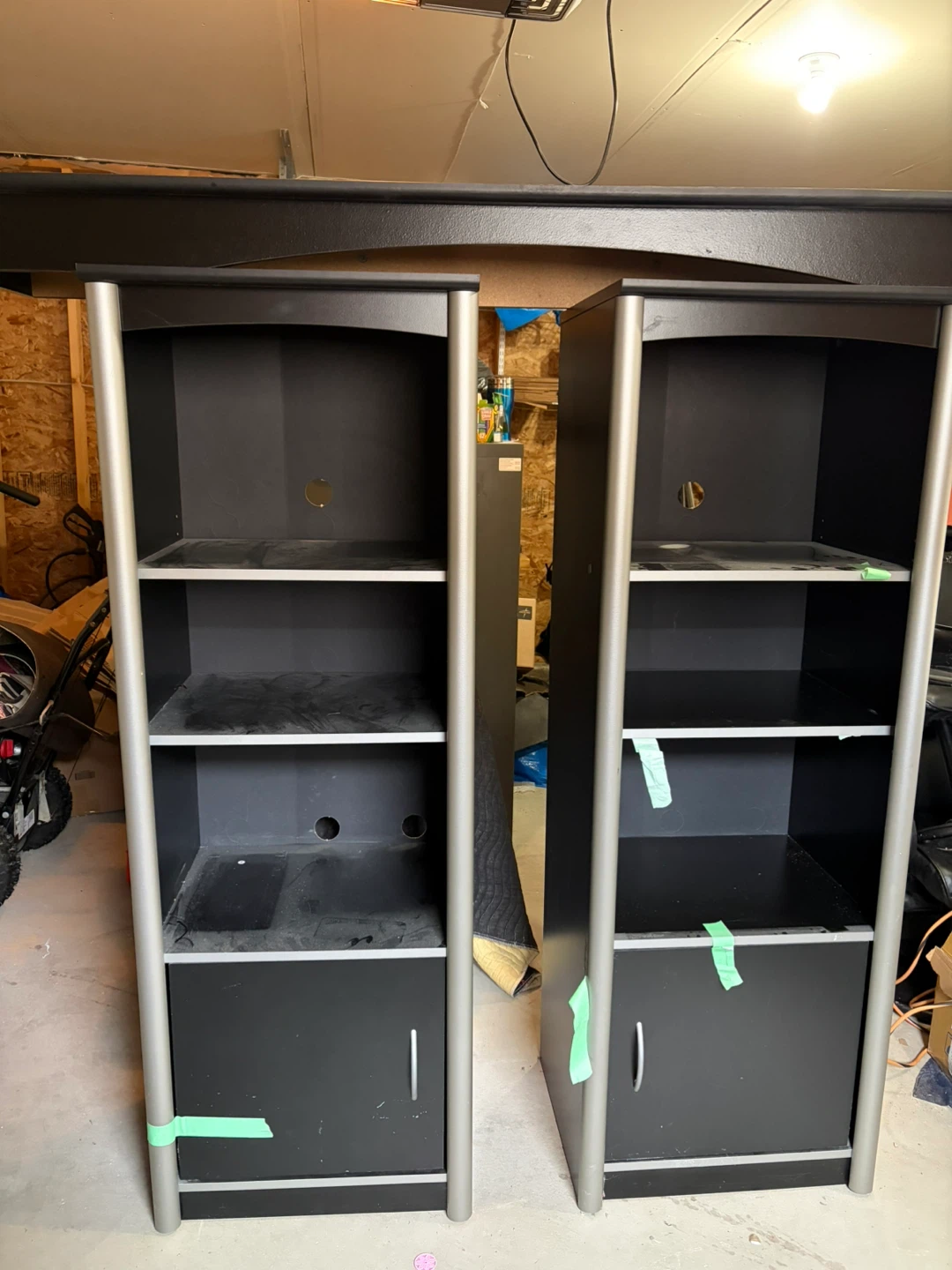 Entertainment centre with shelves (2 units)