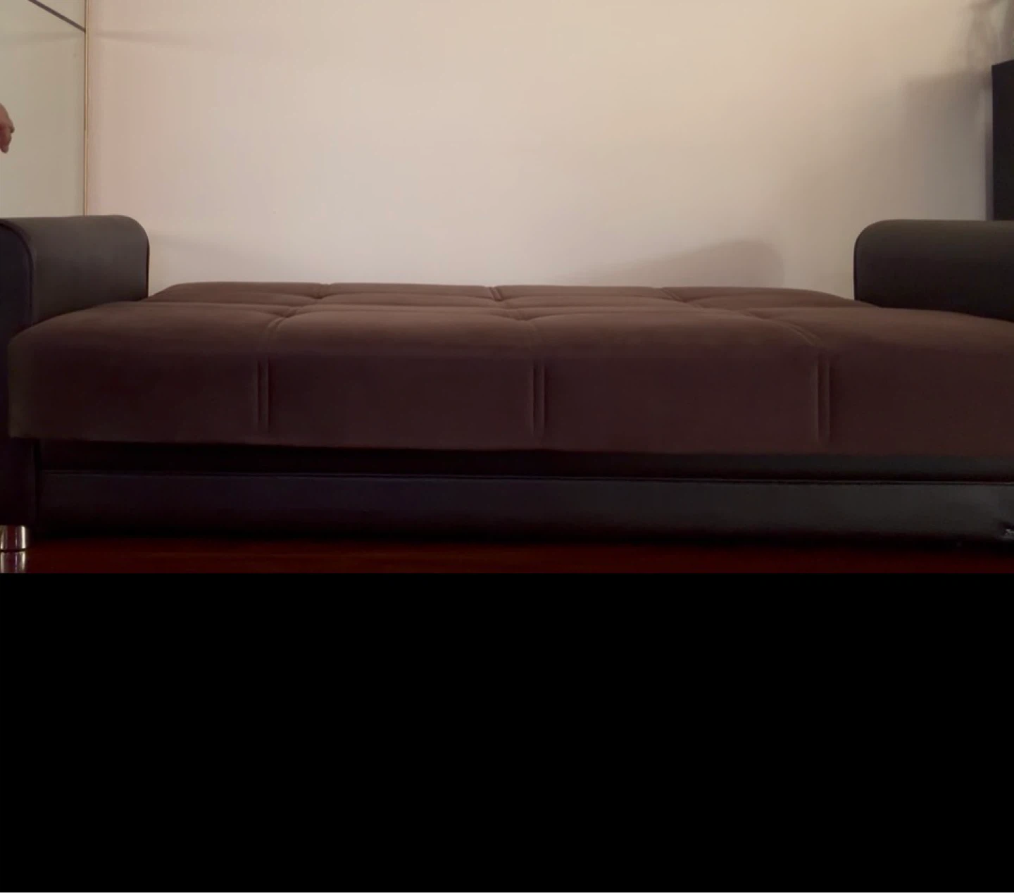 Brown Sofa Bed with Pillows - photo 2