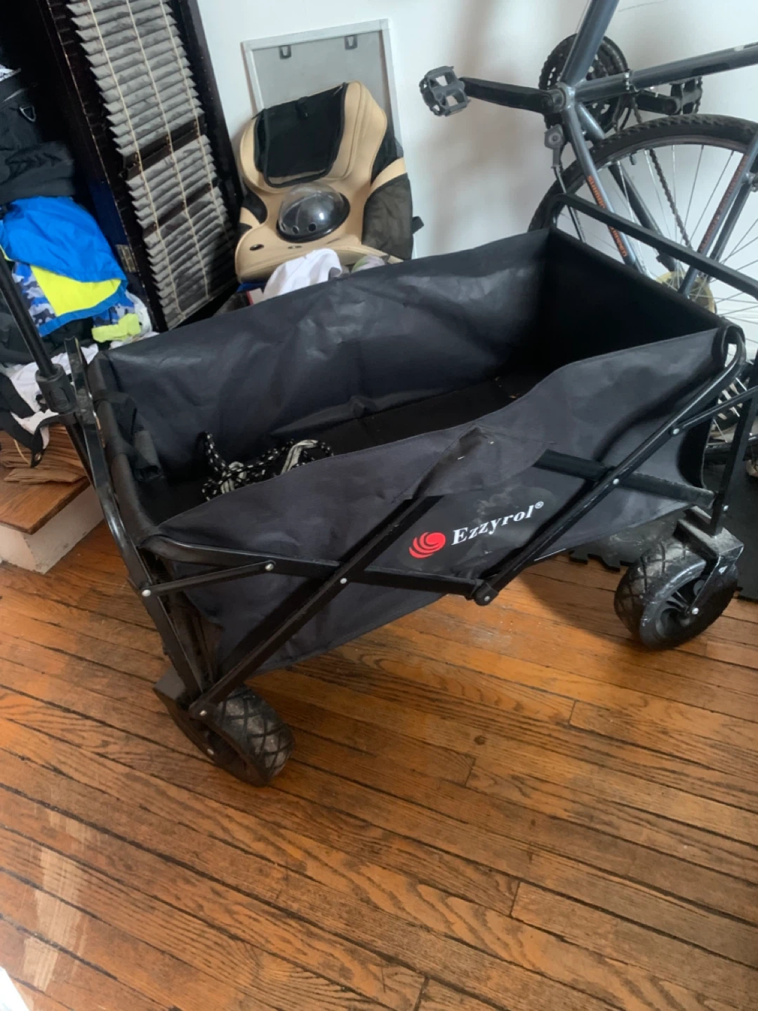 Ezzyrol Black Folding Utility Wagon-location TORONTO