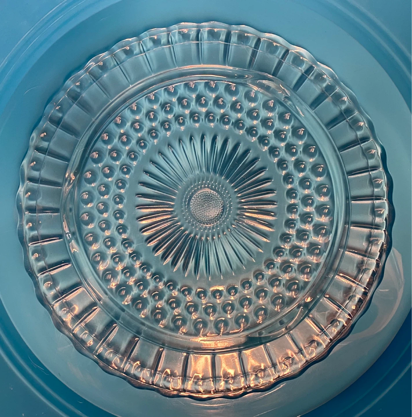 Vintage glass Serving Dish