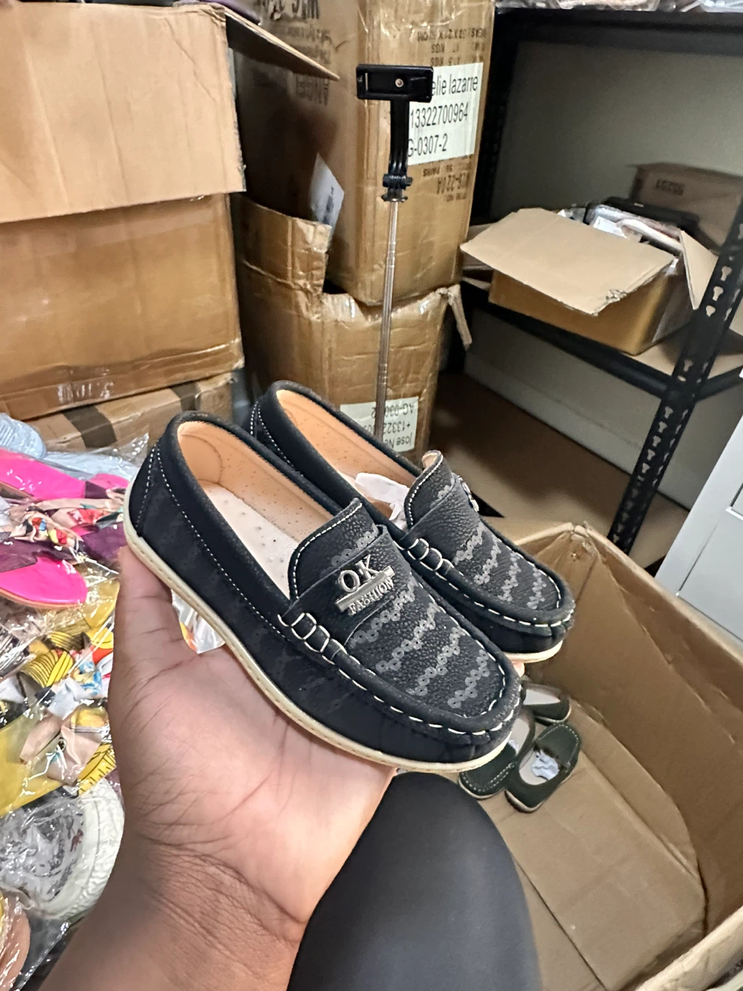 OK Fashion Black Loafer Shoes