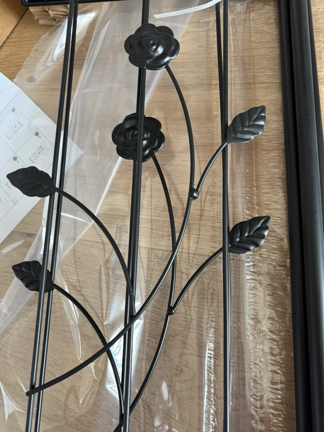 Black Metal Garden Arch with Gate - photo 2