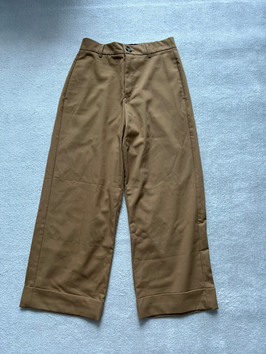 ZARA Women's Brown Wide Leg Cropped Pants Size M