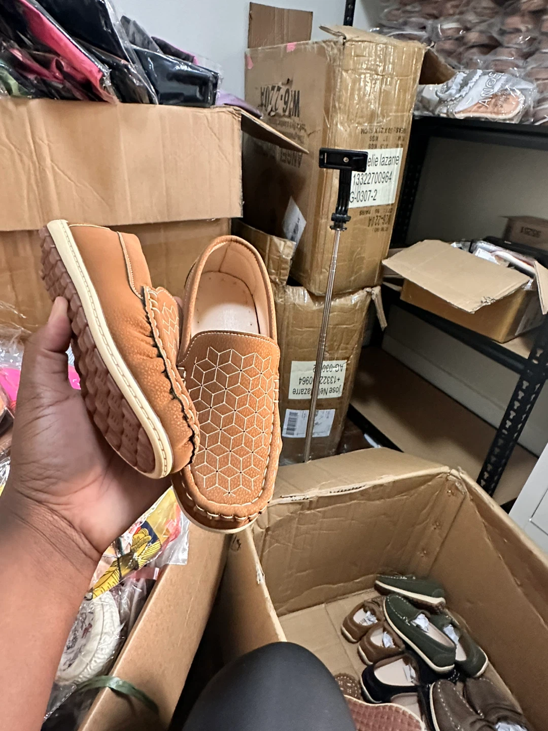 Kids Brown Suede Loafer Shoes