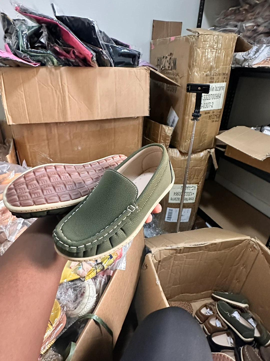 Kids Green Loafer Shoes