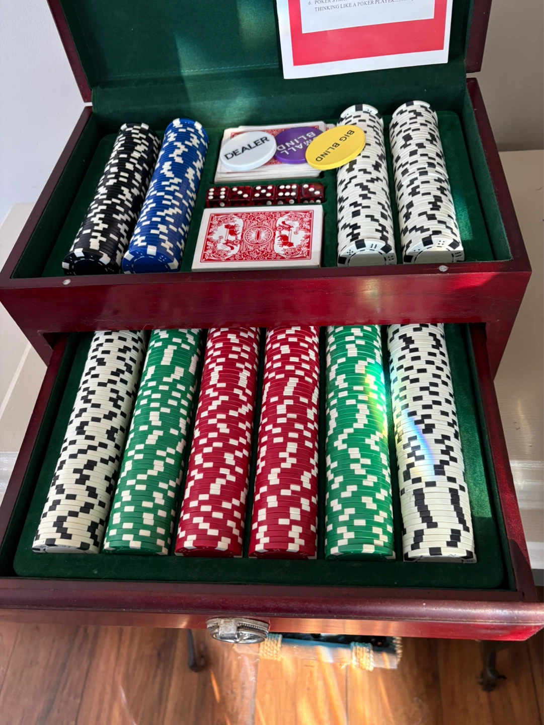 500 Piece Executive Poker Deluxe Poker Set DaVinci Chips - photo 2
