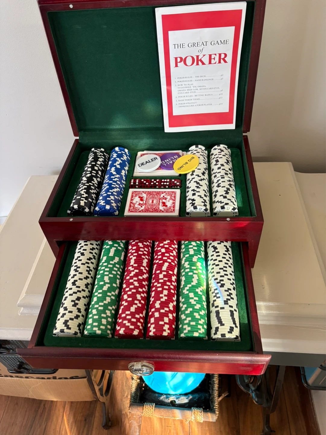 500 Piece Executive Poker Deluxe Poker Set DaVinci Chips