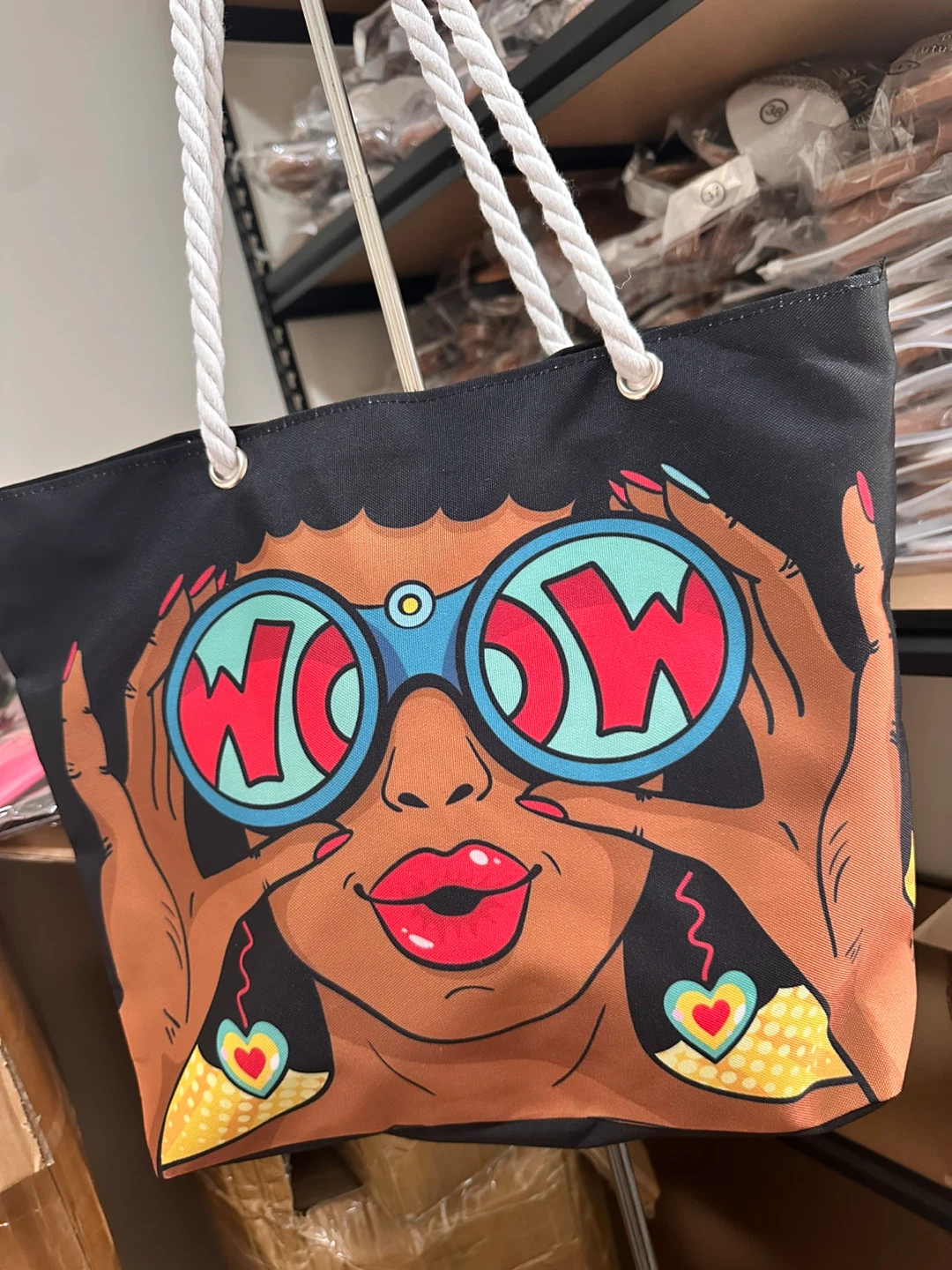 Tote Bag with Fun Graphic Design