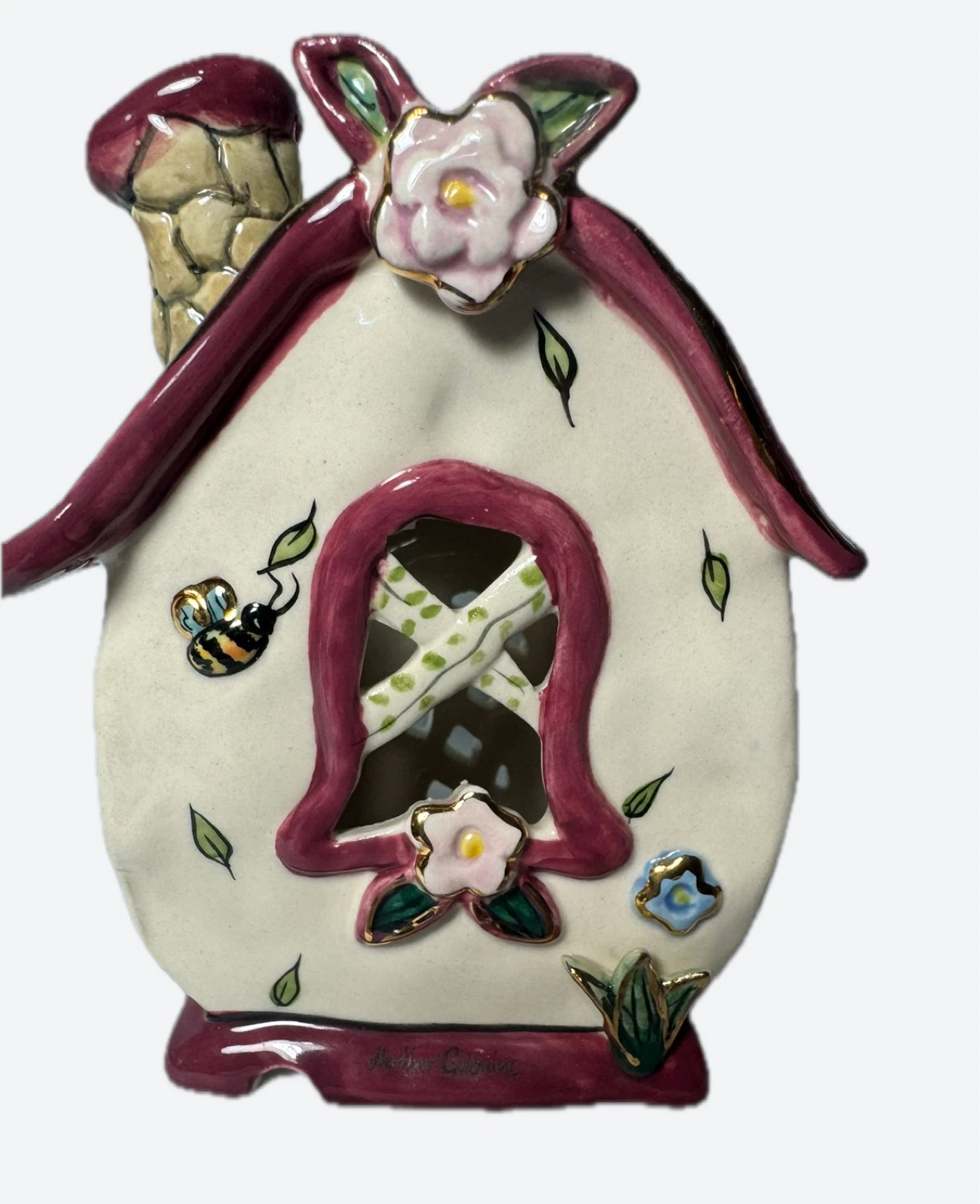 Blue Sky Corp Mom's Garden House Tealight Holder 2004 - photo 3