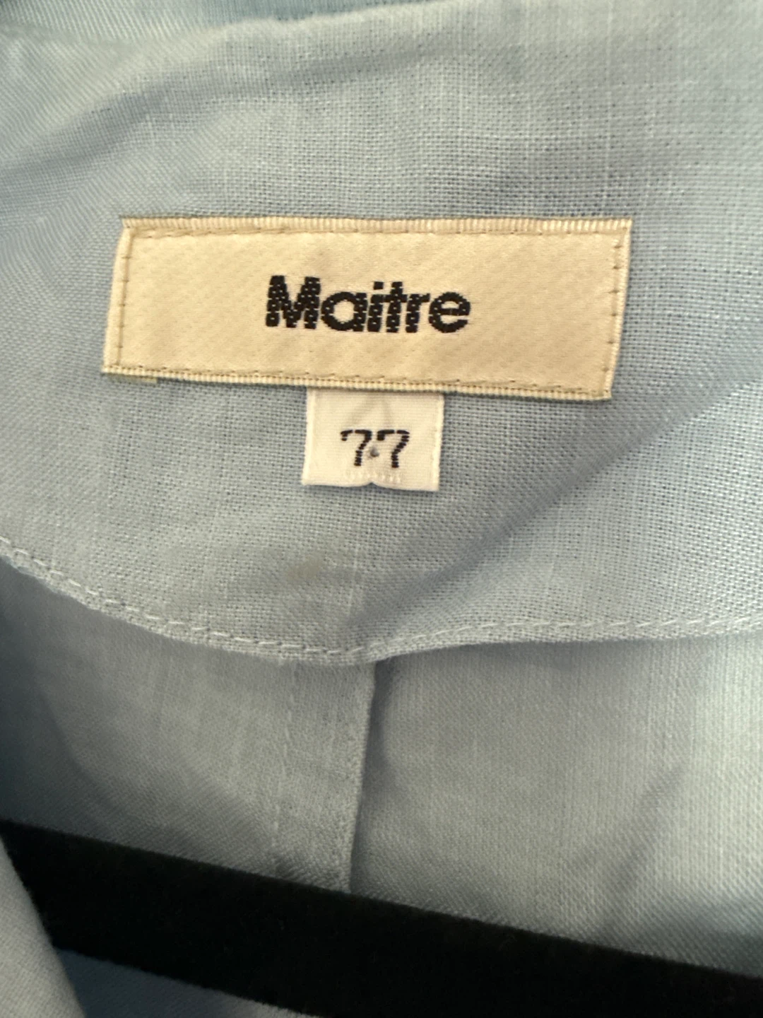 Maitre Light Blue Button-Up Shirt - Size 77 - photo 4