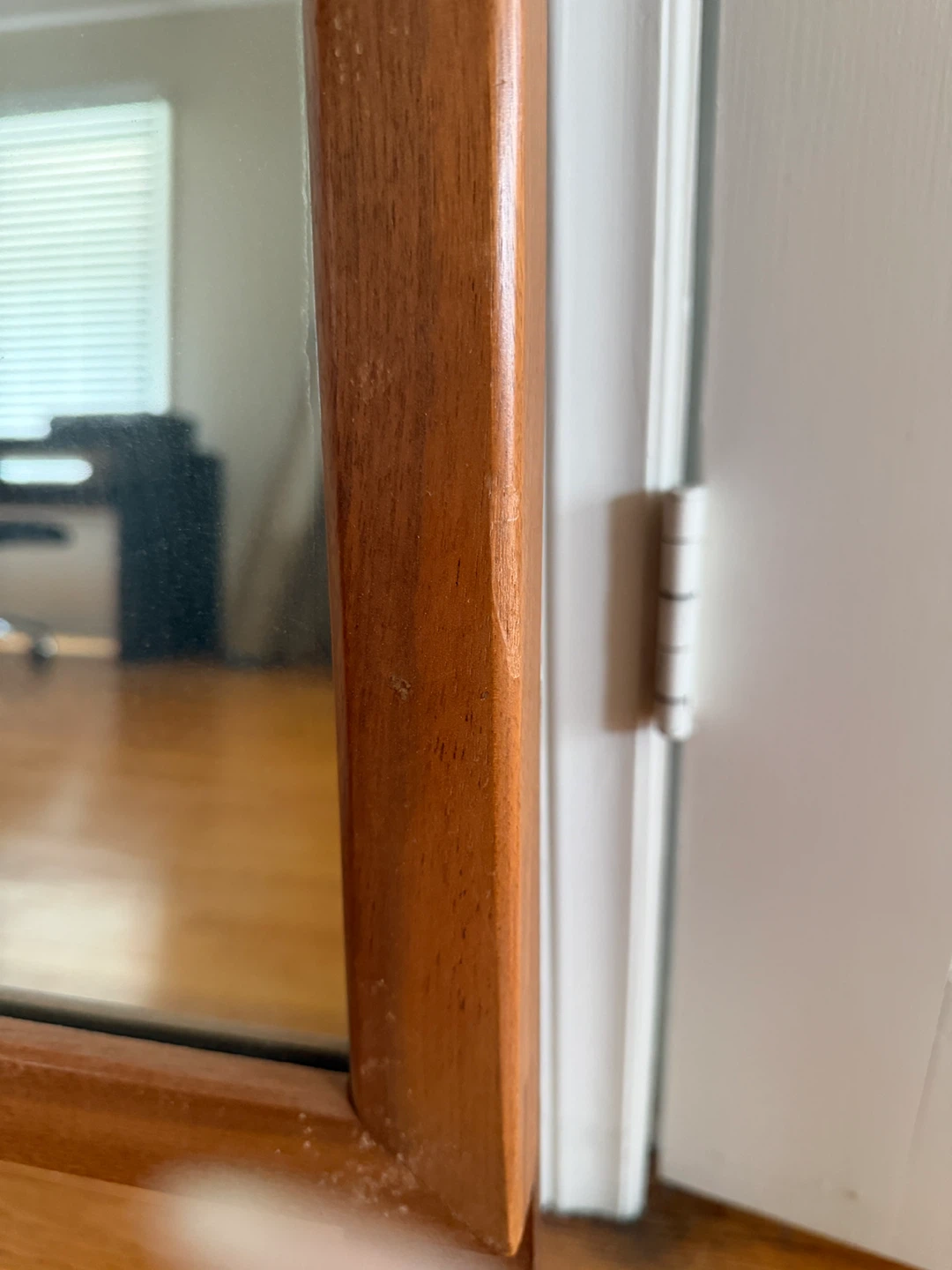 MCM Wooden Framed Mirror - Walnut - photo 4