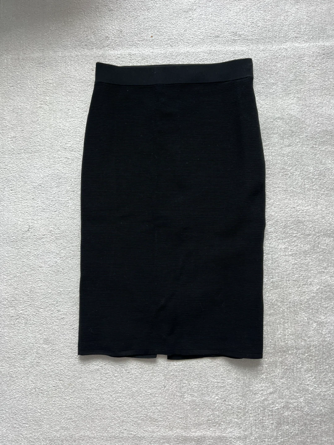 UNIQLO Ribbed Pencil Skirt - Black, Size S