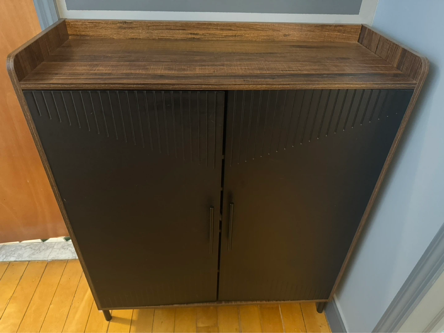 Black Cabinet with Wood Accents - photo 3