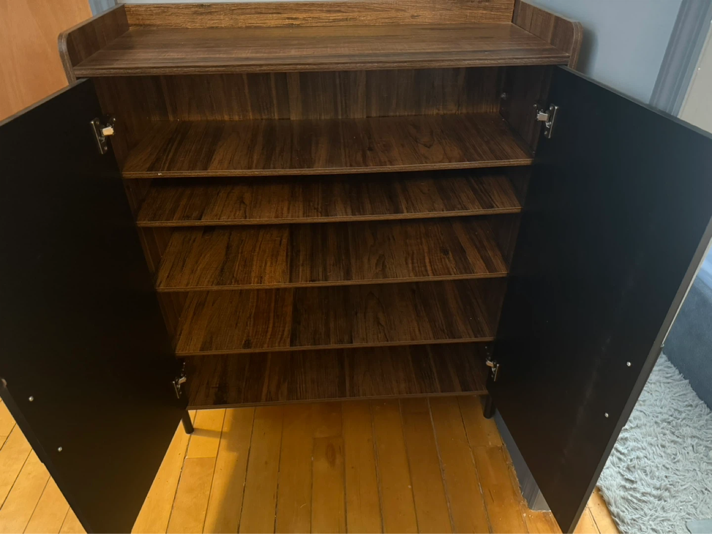 Black Cabinet with Wood Accents - photo 2