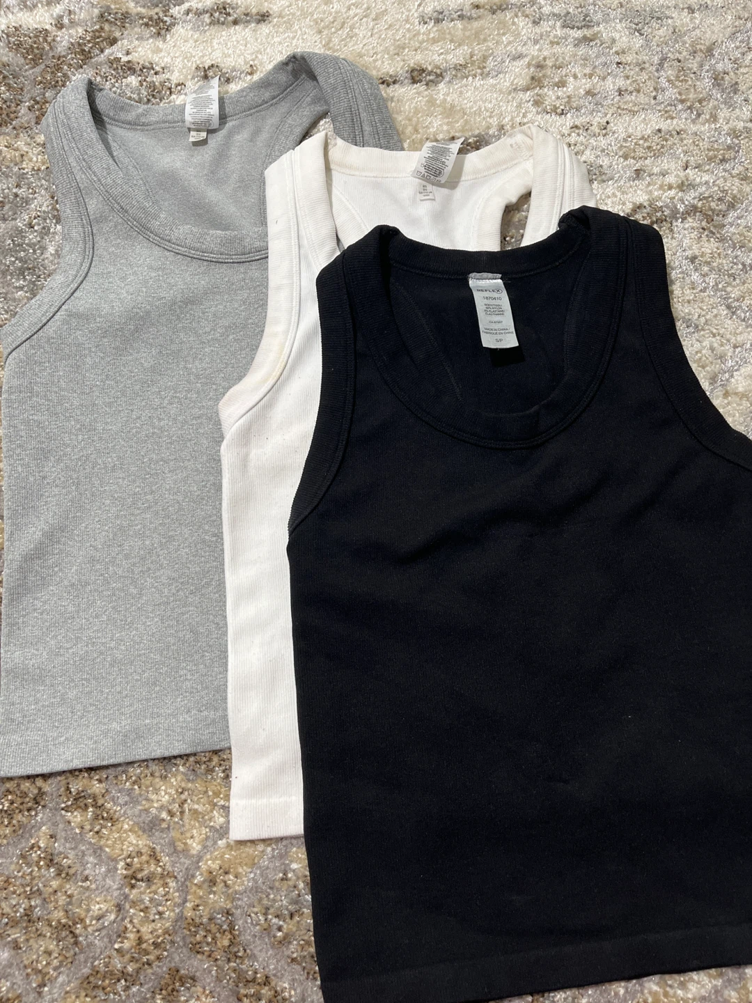 3 Pack Russell Athletic Tank Tops (Black, White, Grey)