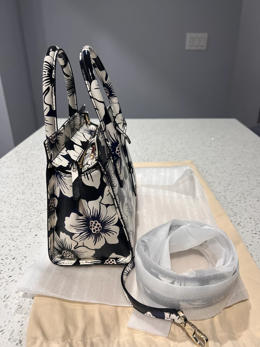 Kate Spade Floral Top Handle Bag with Strap - photo 2