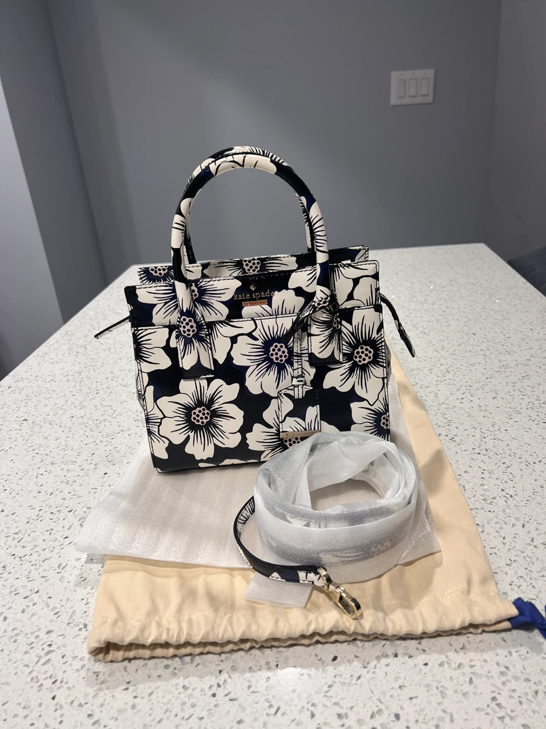 Kate Spade Floral Top Handle Bag with Strap - photo 3