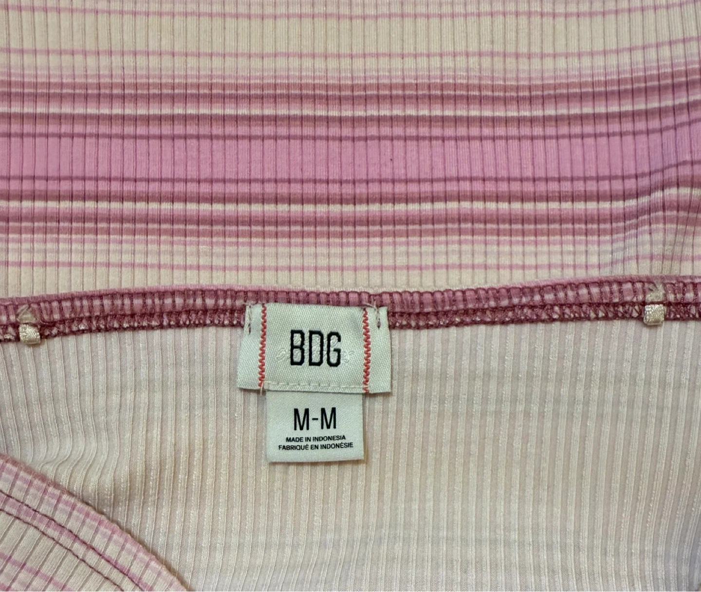 BDG Pink Striped Tube Top M - photo 3
