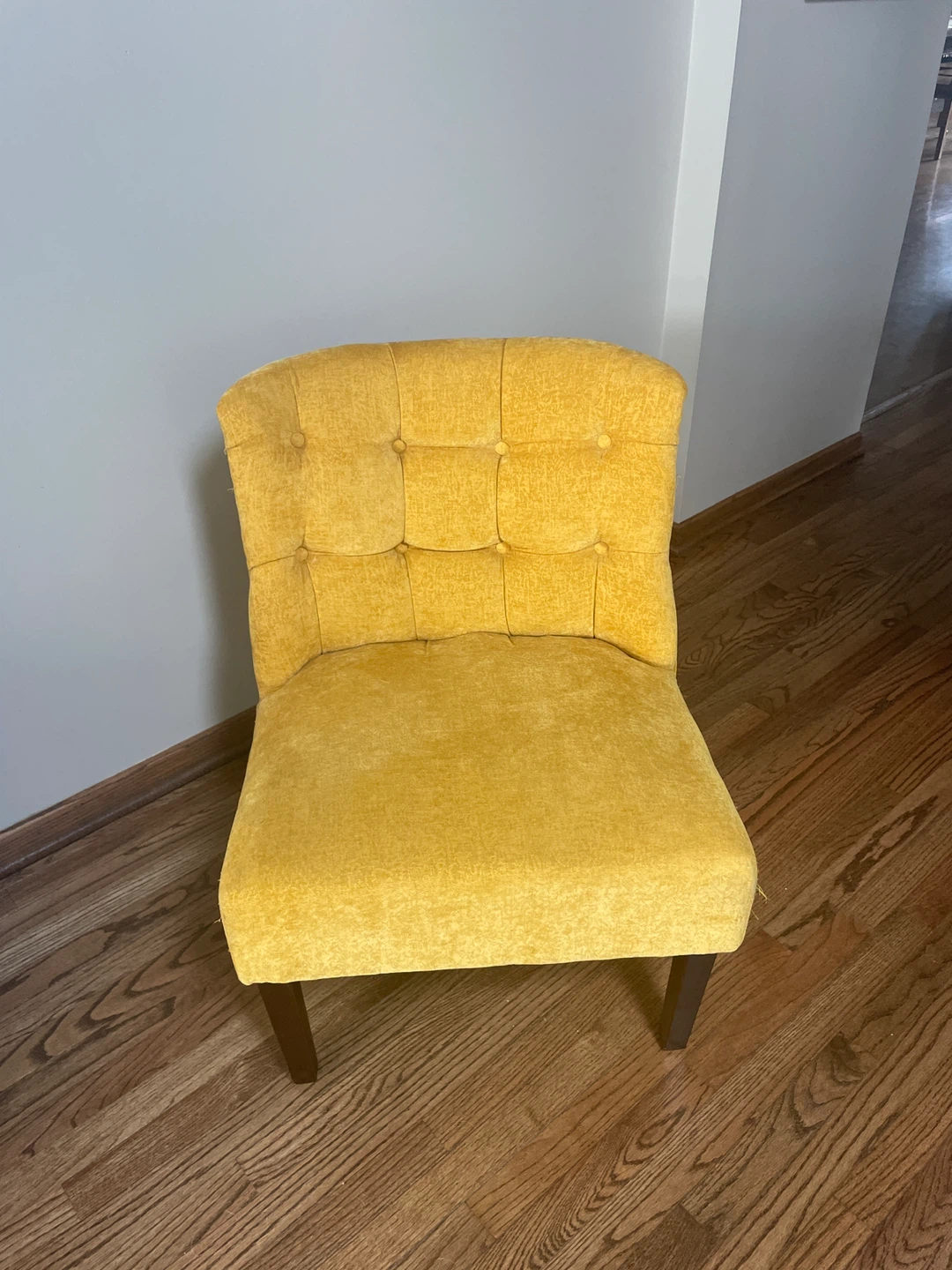 Yellow Upholstered Accent Chair