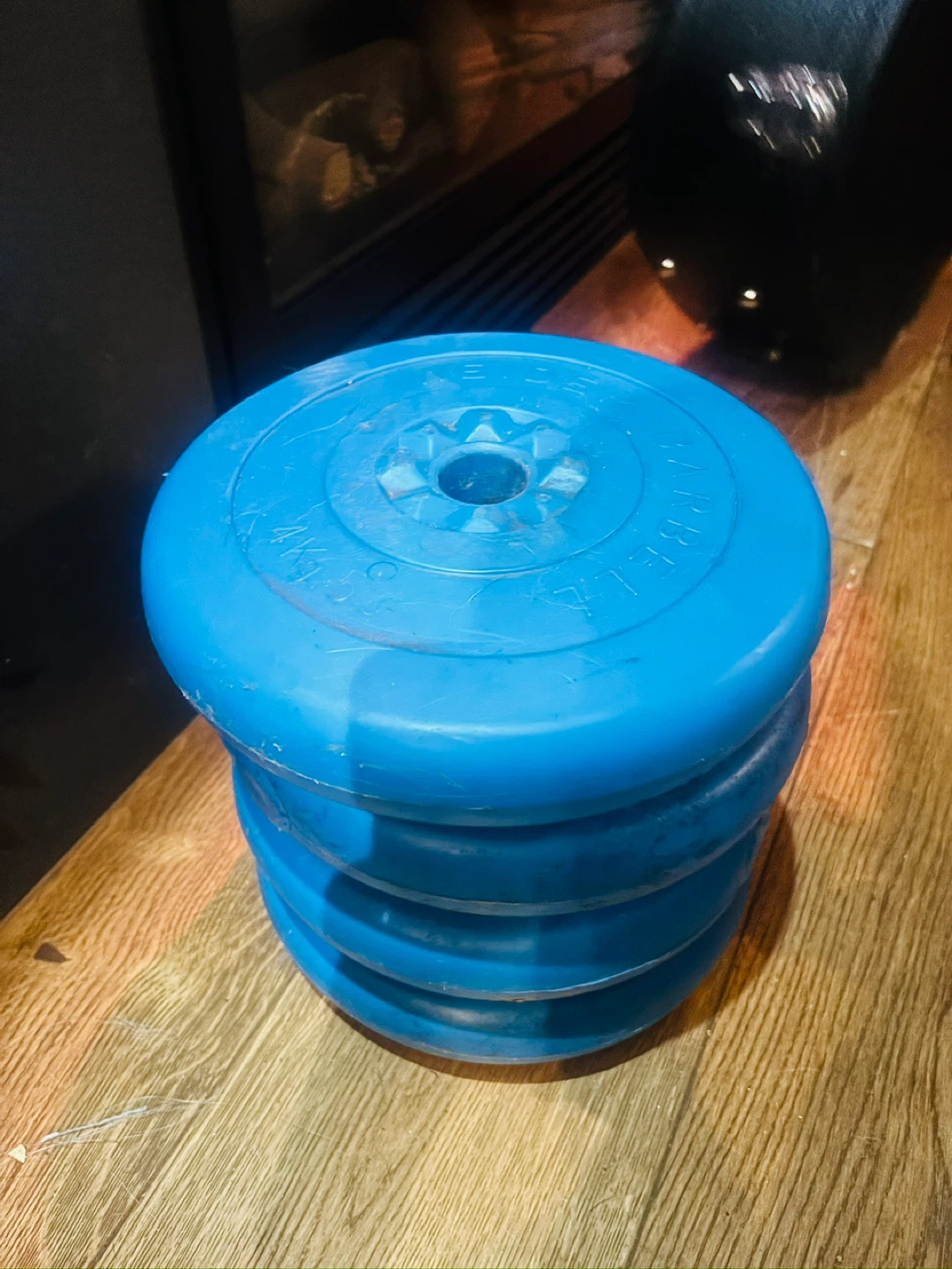 Blue weight plates