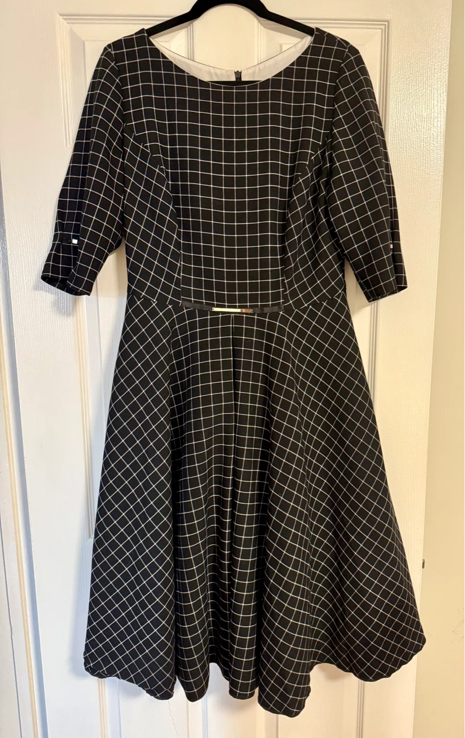 Black and White Check dress- Size 44 - photo 2