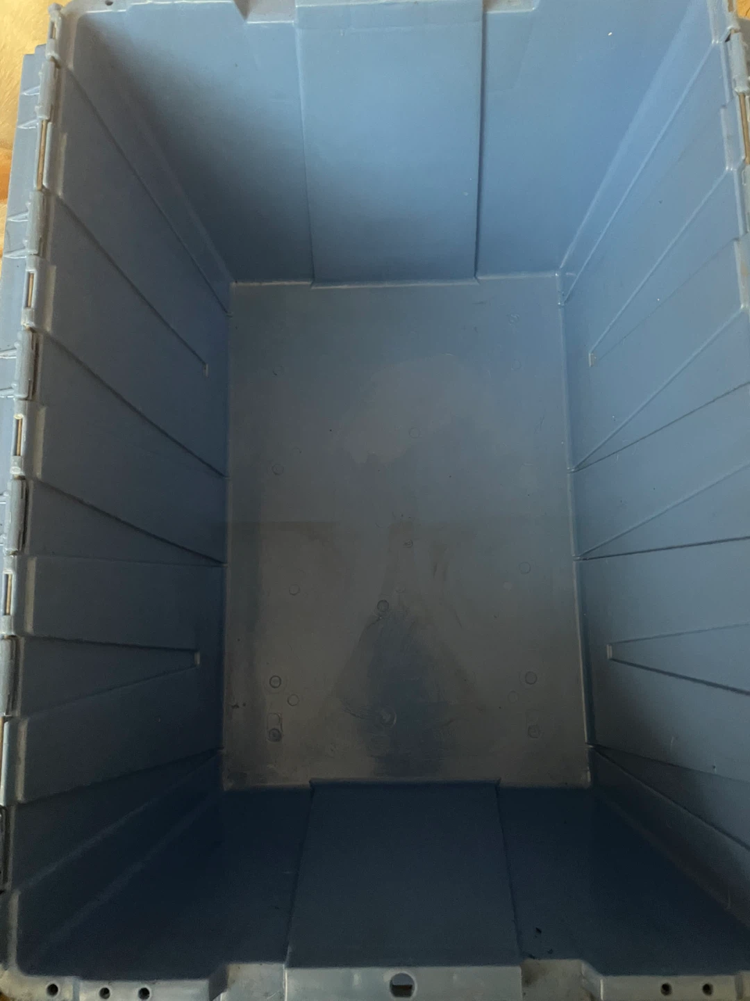 Blue Plastic Storage Bin - photo 2