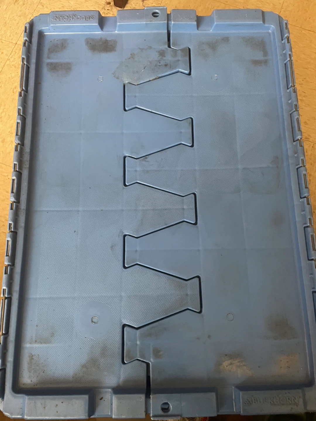 Blue Plastic Storage Bin
