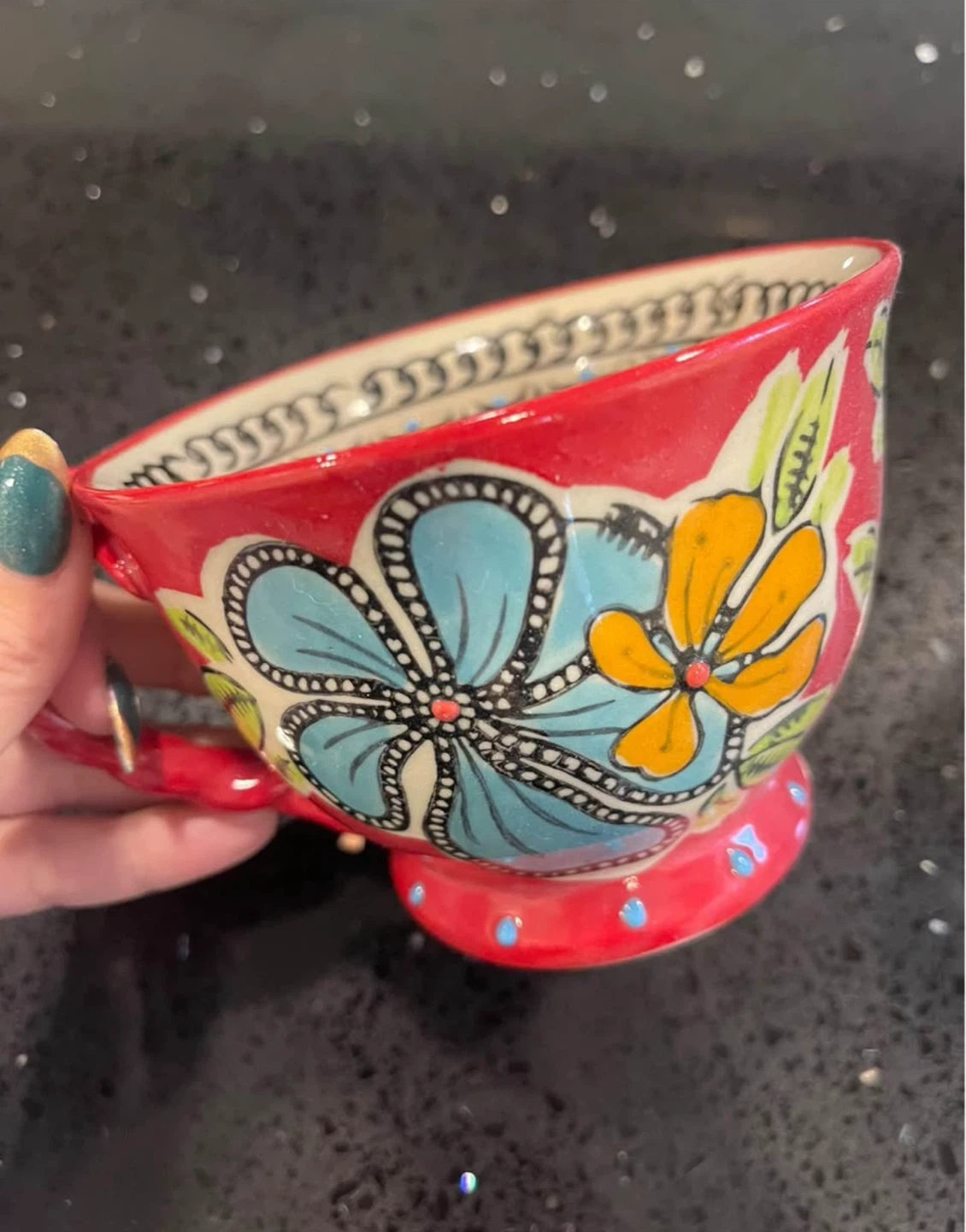 Set of 7 Decorative Ceramic Teacups - photo 4