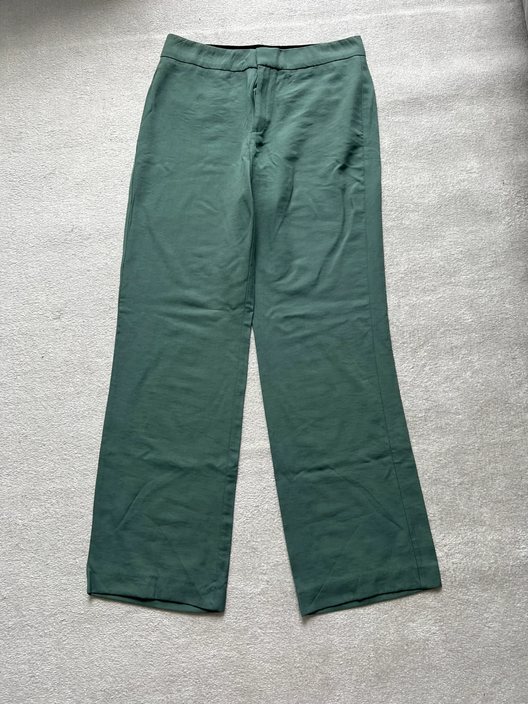 ZARA Wide Leg Trousers - Green - Size M