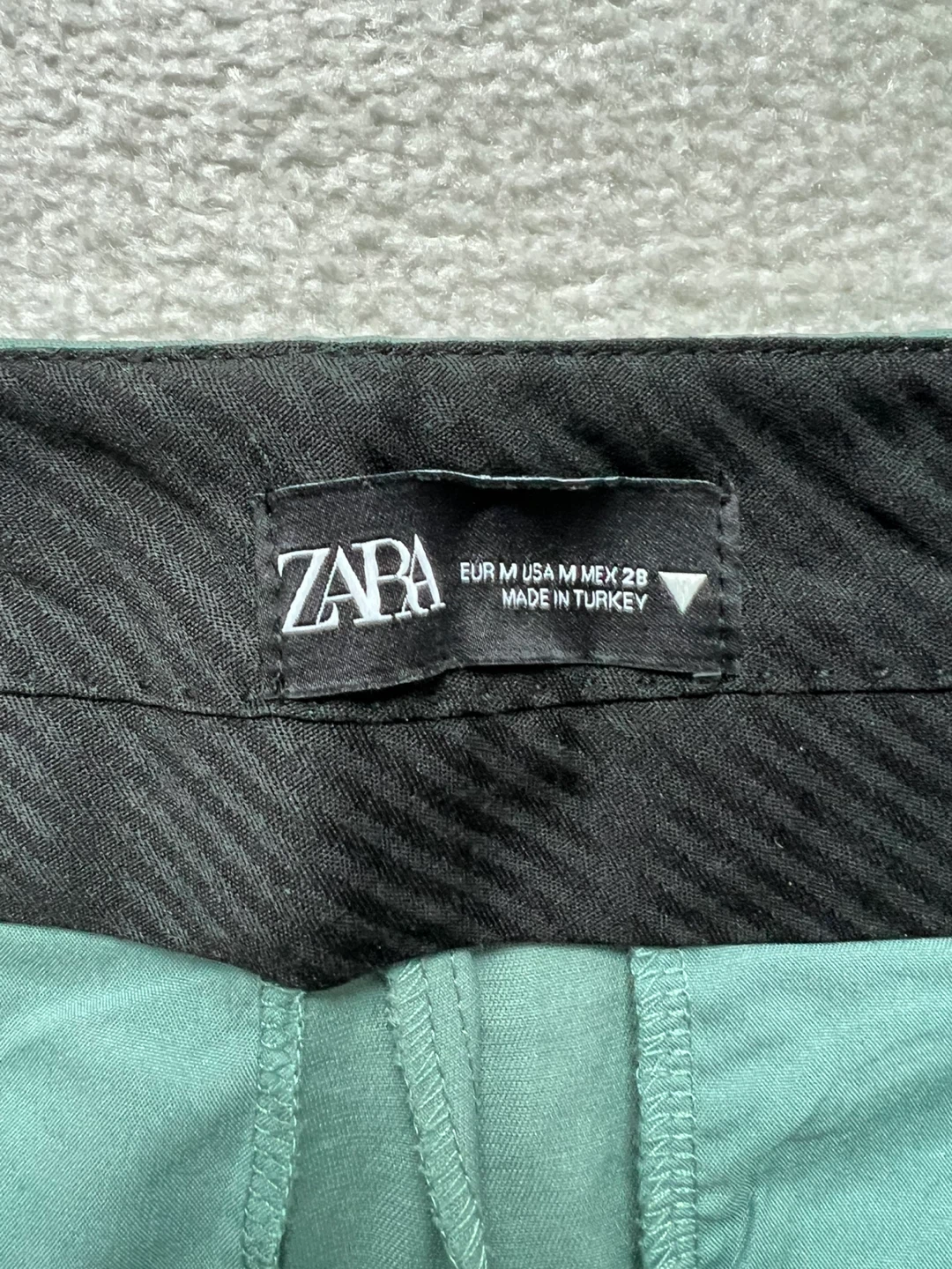 ZARA Wide Leg Trousers - Green - Size M - photo 2