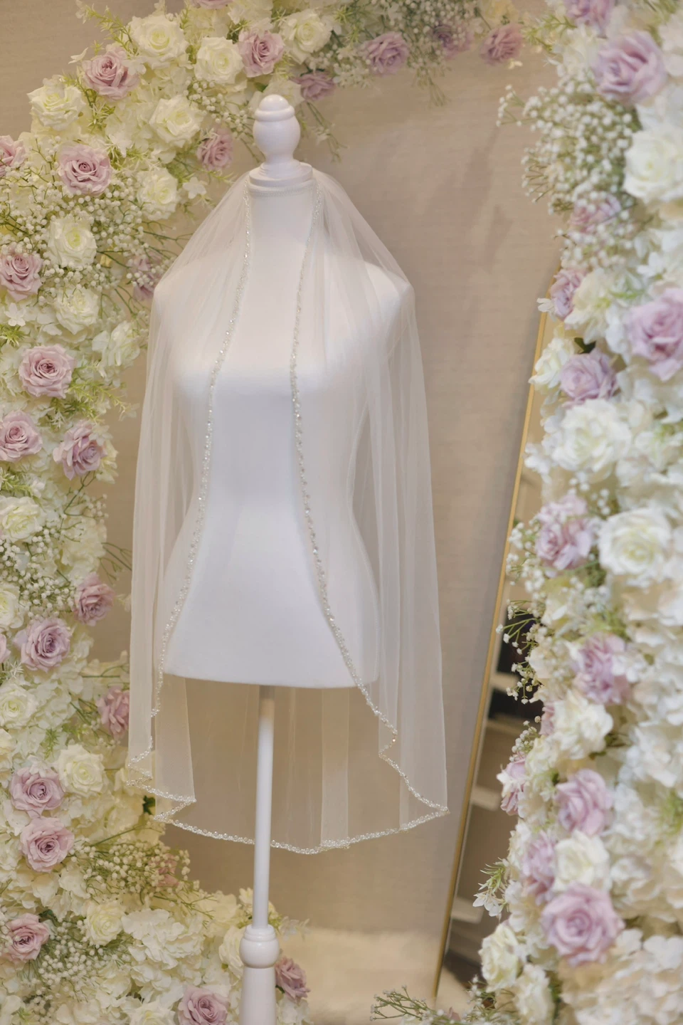 Beads & Pearls veil (fingertip and Floor length) brand new - photo 4