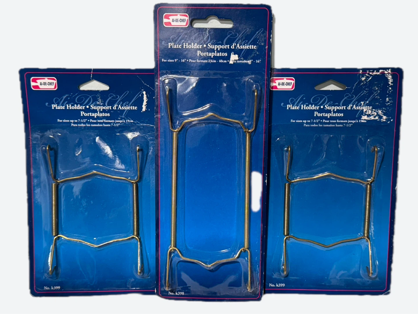 NEW AI-DE-CHEF Plate Holders - Set of 3
