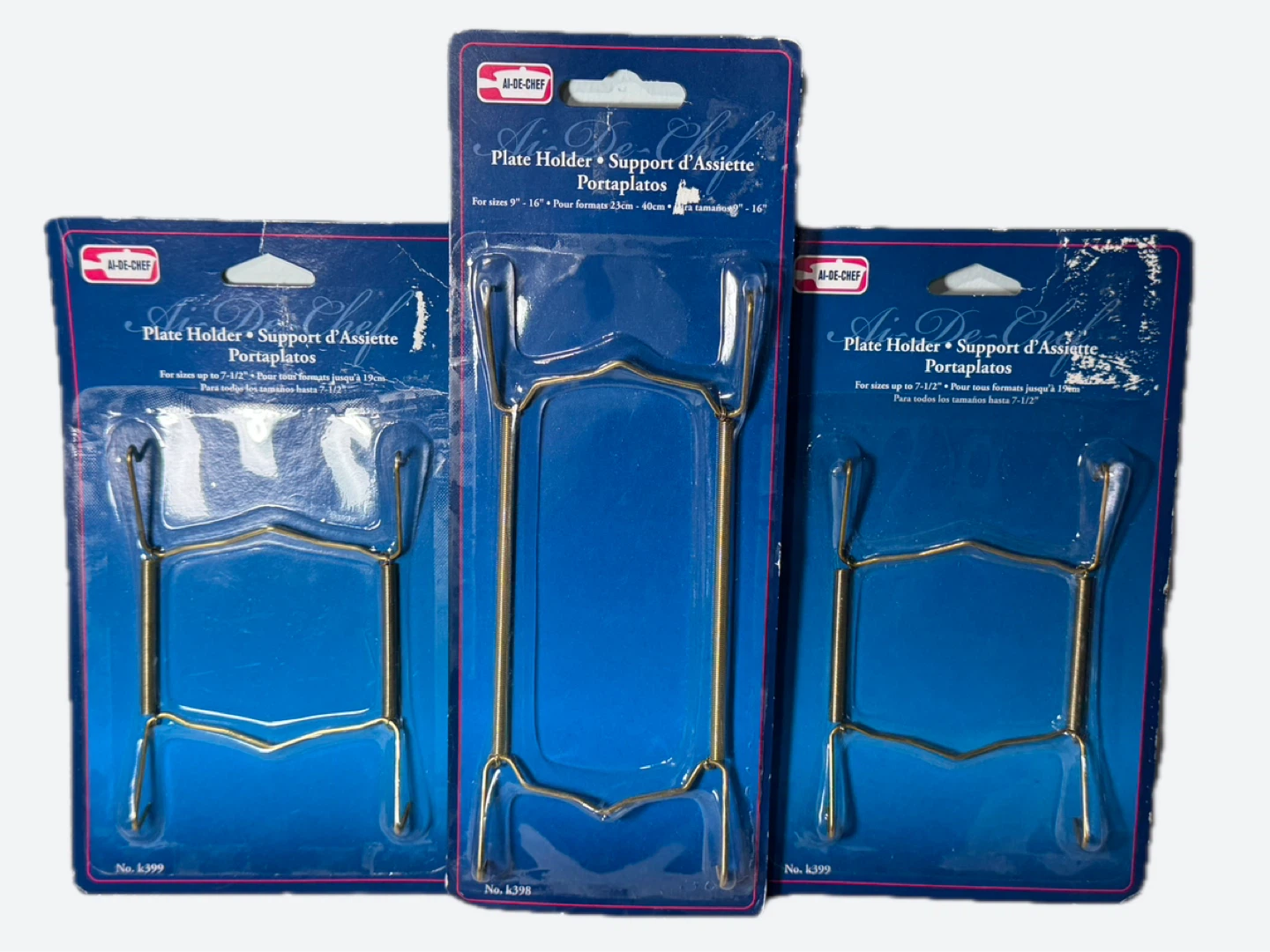 NEW AI-DE-CHEF Plate Holders - Set of 3 - photo 2