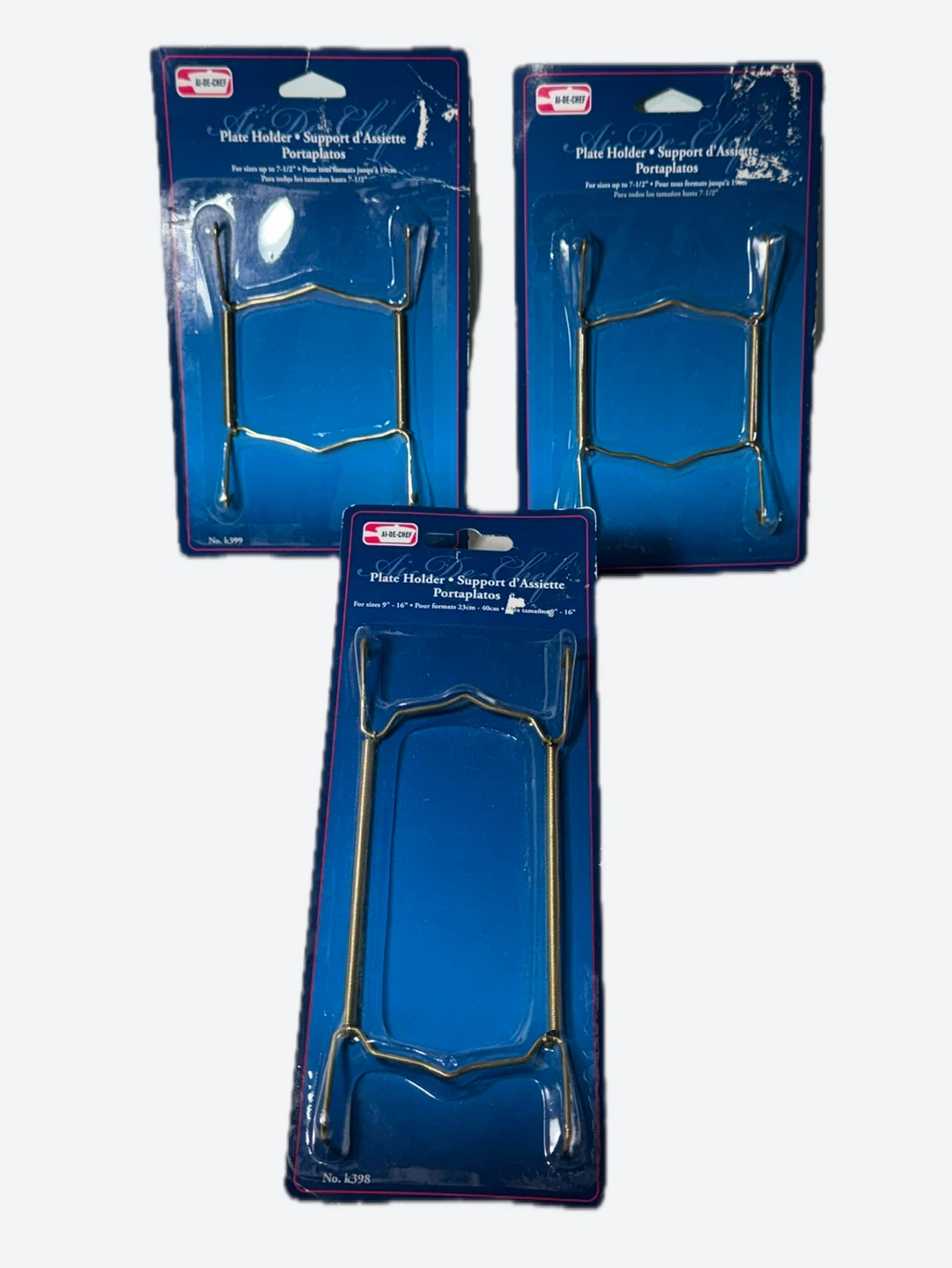 NEW AI-DE-CHEF Plate Holders - Set of 3 - photo 3