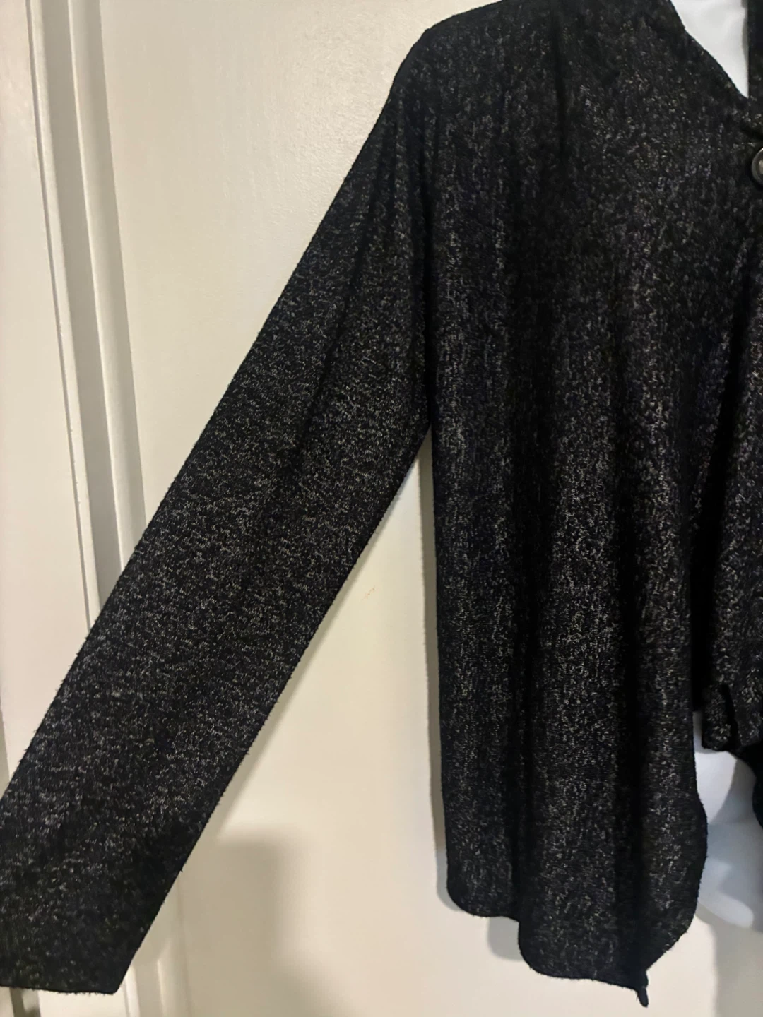 Women's Black Textured Cardigan - photo 3