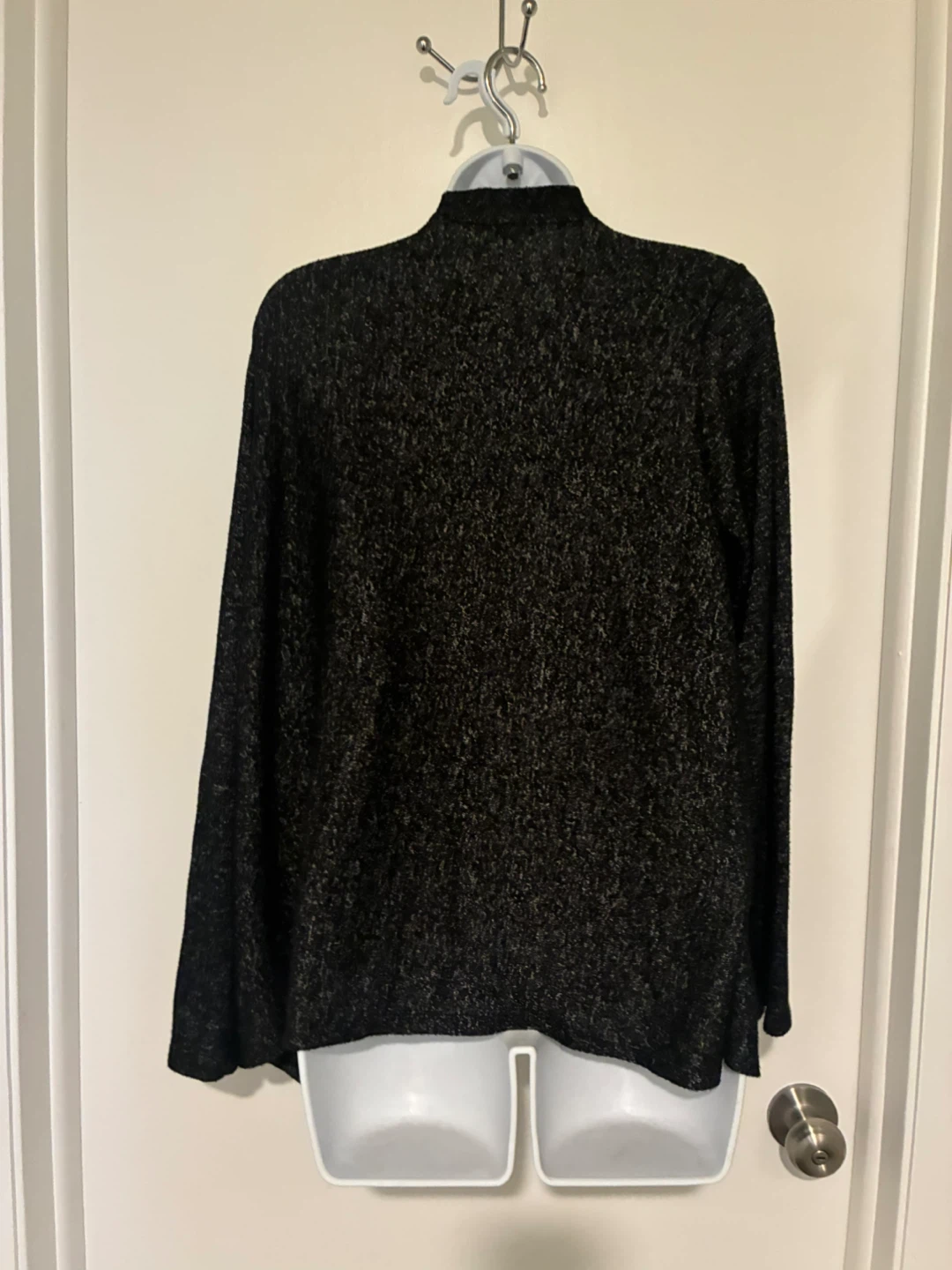 Women's Black Textured Cardigan - photo 4