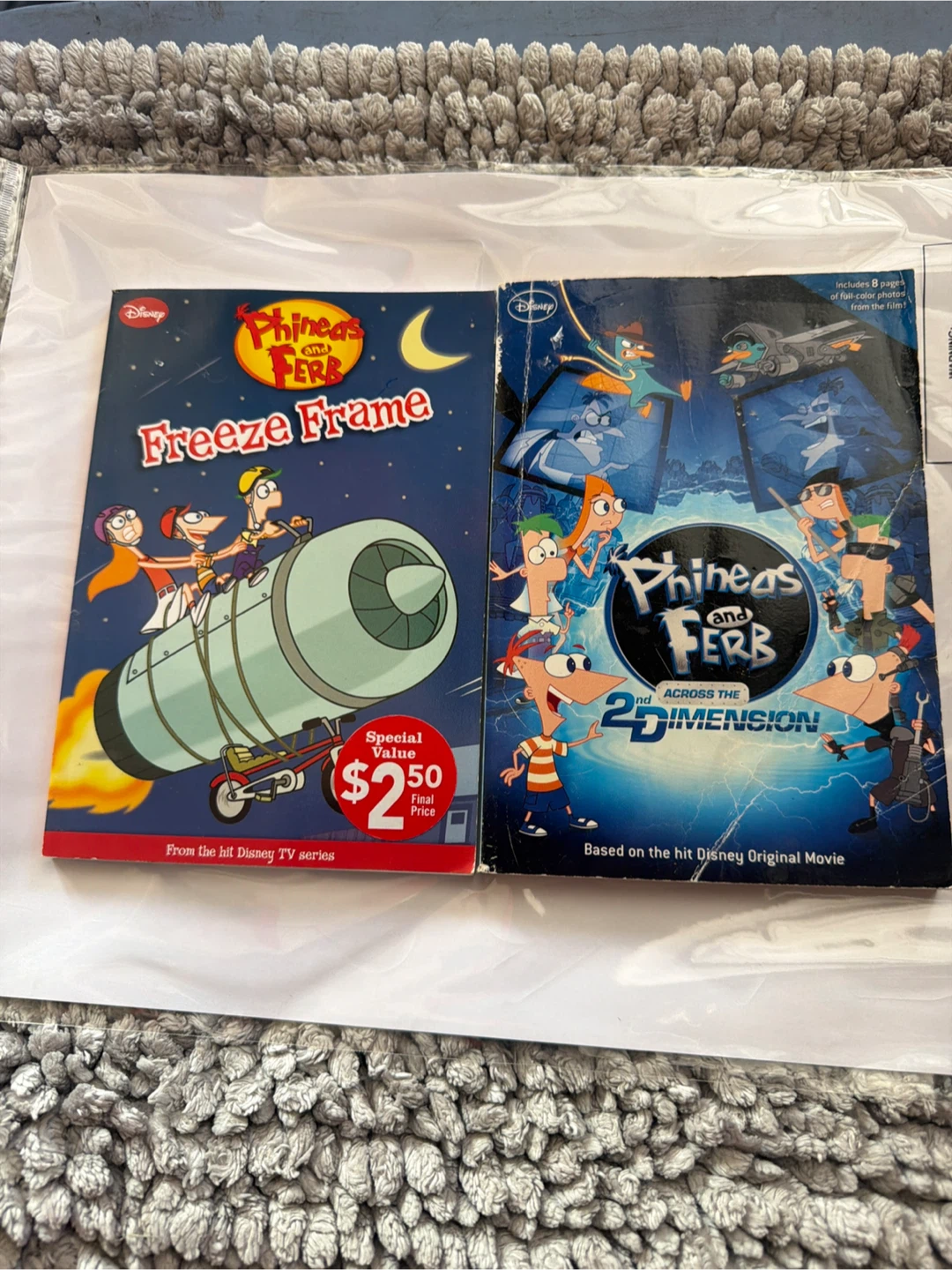 Phineas and Ferb Freeze Frame & Across the 2nd Dimension DVDs